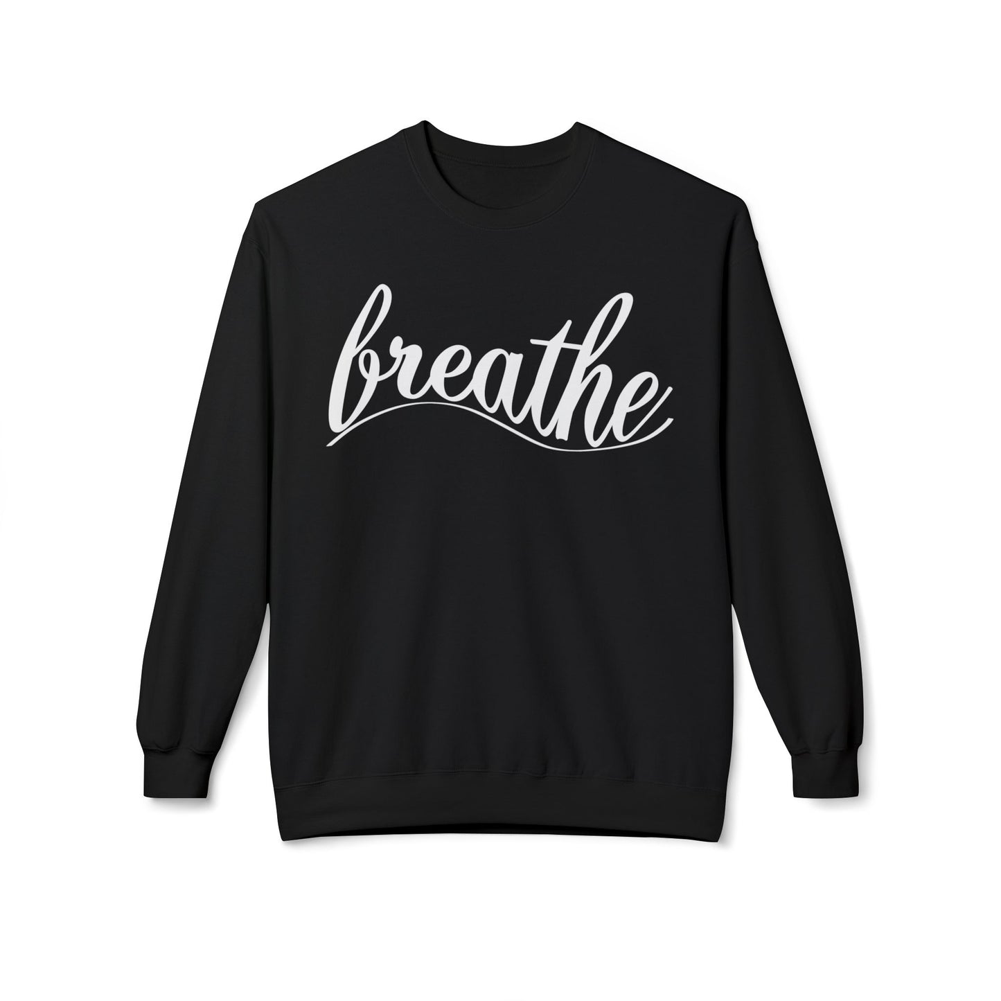 Breathe Unisex Fleece Crewneck Sweatshirt - Comfy & Inspirational Apparel