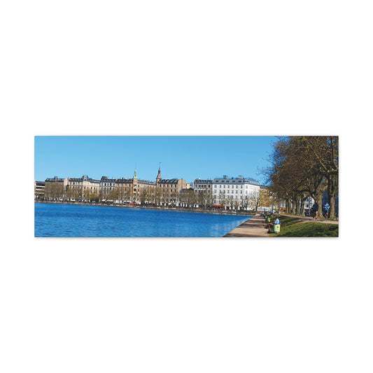 Østerbro 'by 'The Lakes' Copenhagen 2 Canvas Print Photoprint Art