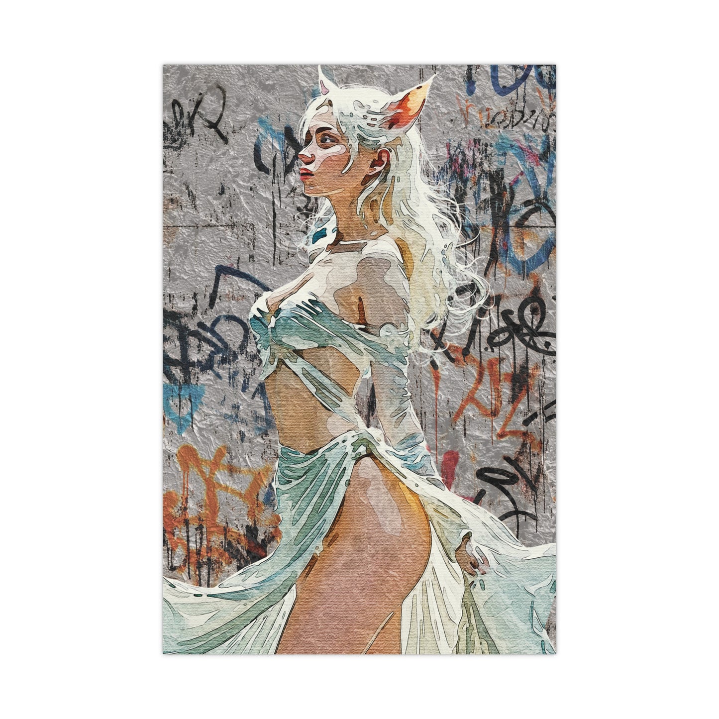Urban Elf – Empower Your Walls with Vivid Street Art Poster - Artistic Matte Poster Print - Urban Fantasy Decor, Wall Art for Home, Gift for Anime Lovers, Unique Room Aesthetic