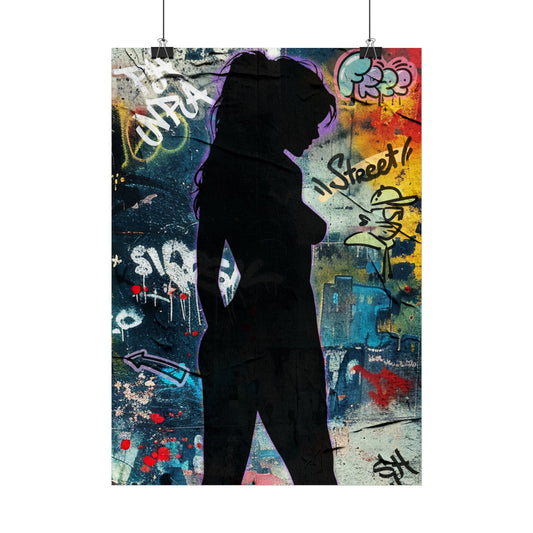 Urban Graffiti Poster Art, Stylish Wall Decor, Modern City Vibes, Trendy Art for Home Office, Street Art Inspiration, Unique Gift Idea
