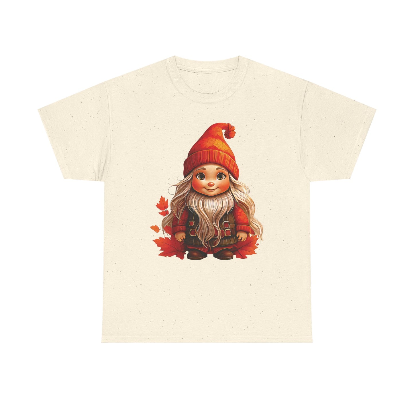 Autumn Gnome Magic – Cozy Whimsy in Every Leaf - Autumn-Themed Gnome Tee, Cozy Fall Shirt, Seasonal Apparel for Halloween, Thanksgiving, and Everyday Wear
