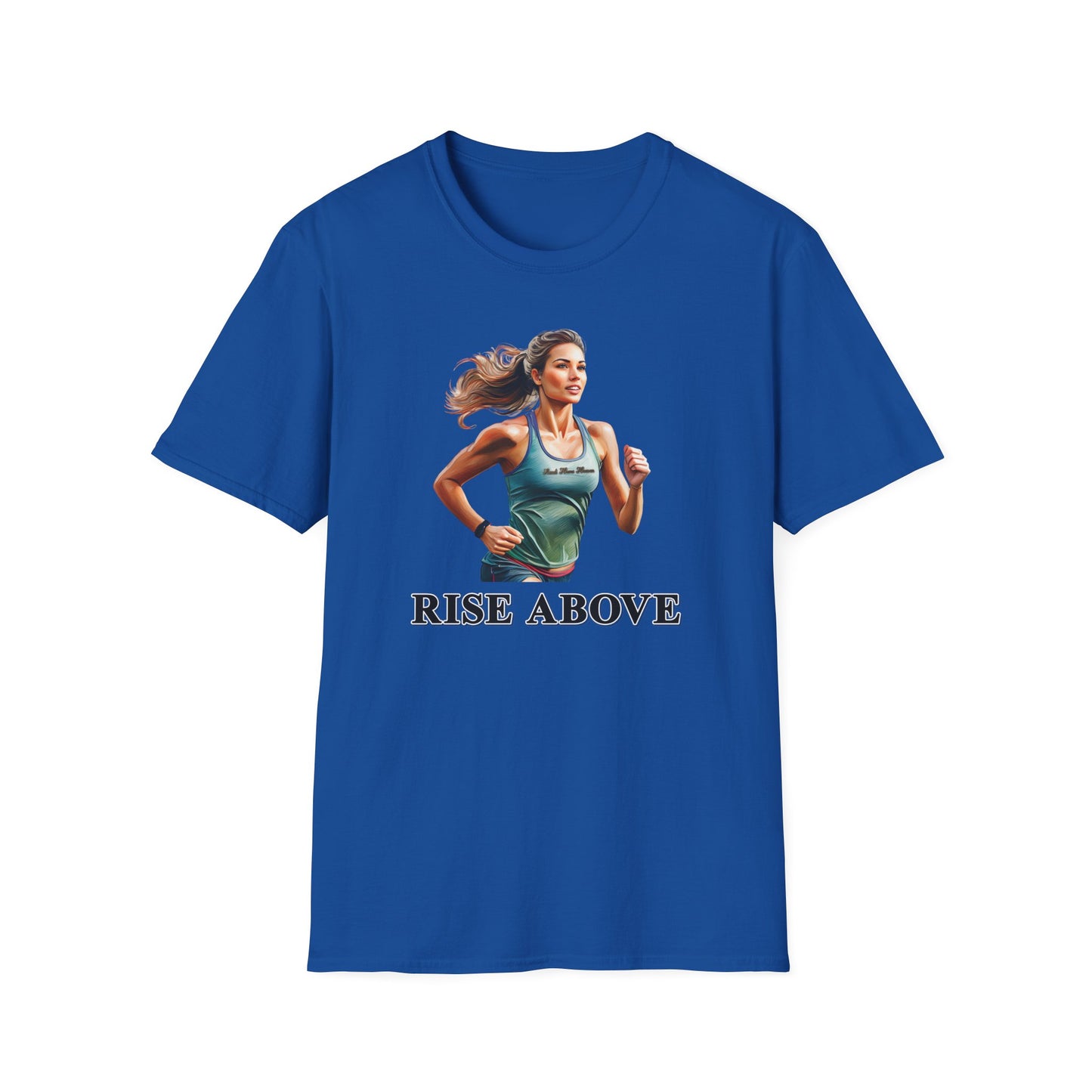 'Rise Above' Inspirational Unisex Softstyle T-Shirt