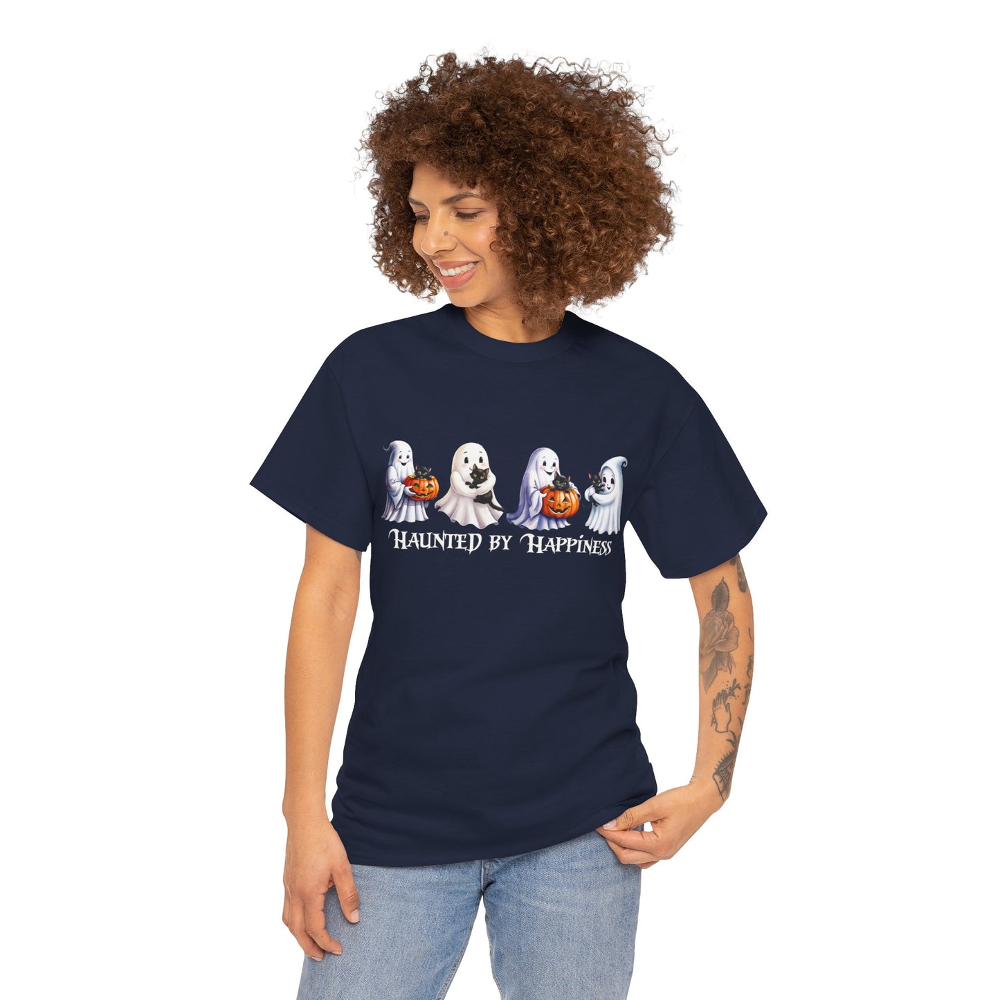 👻 Haunted by Happiness: Ghosts of Joy and Candy - Halloween Ghosts Unisex Heavy Cotton Tee, Spooky Shirt, Fall Fashion, Halloween Costume, Cat Lovers Gift, Trick or Treat T-shirt, Cute [...]