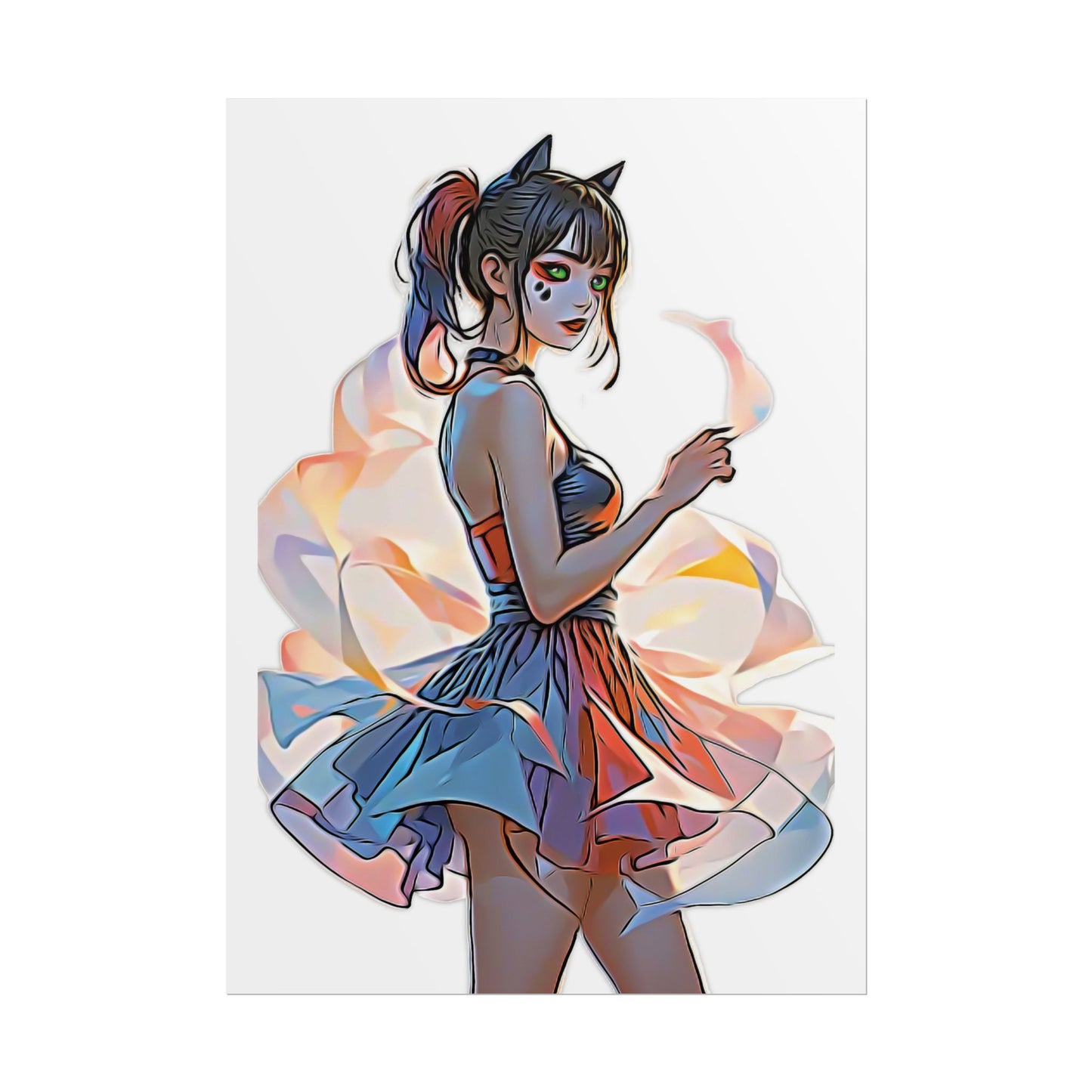 ✨Moonlit Grace: Anime Catgirl Aura for Casual Wear, Posters, Mugs and much more - Vibrant Art Print, Aesthetic Wall Decor, Stylish Home Decor, Unique Gift, Anime Inspired Art, Perfect for Any Room