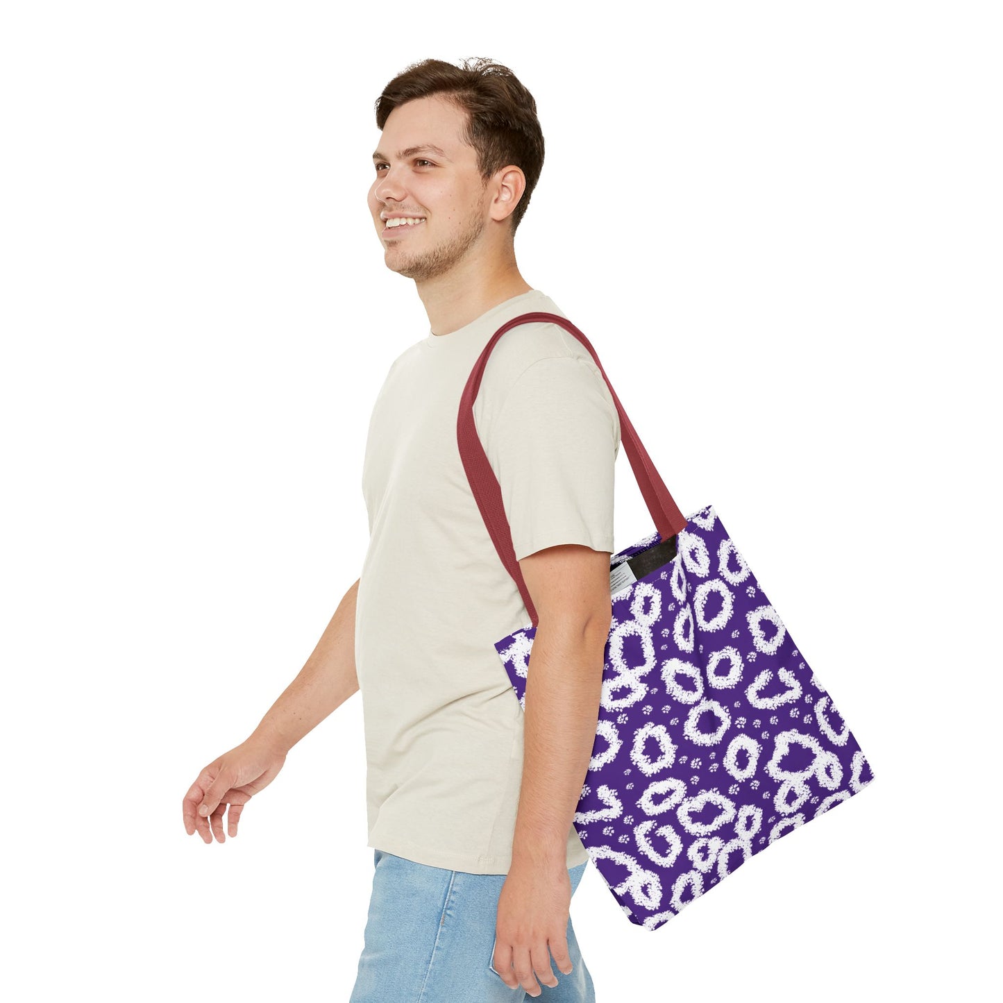Purple Leopard Print Tote Bag - Stylish & Versatile for Everyday Use