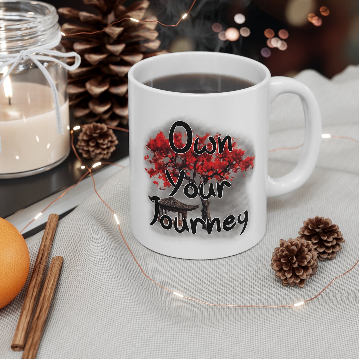 'Own Your Journey' – Embrace Growth, Cultivate Strength, and Let Your Spirit Blossom - Inspirational Coffee Mug - Own Your Journey - Motivational Gift for Coffee Lovers, Perfect for Birthdays, Graduations, and More