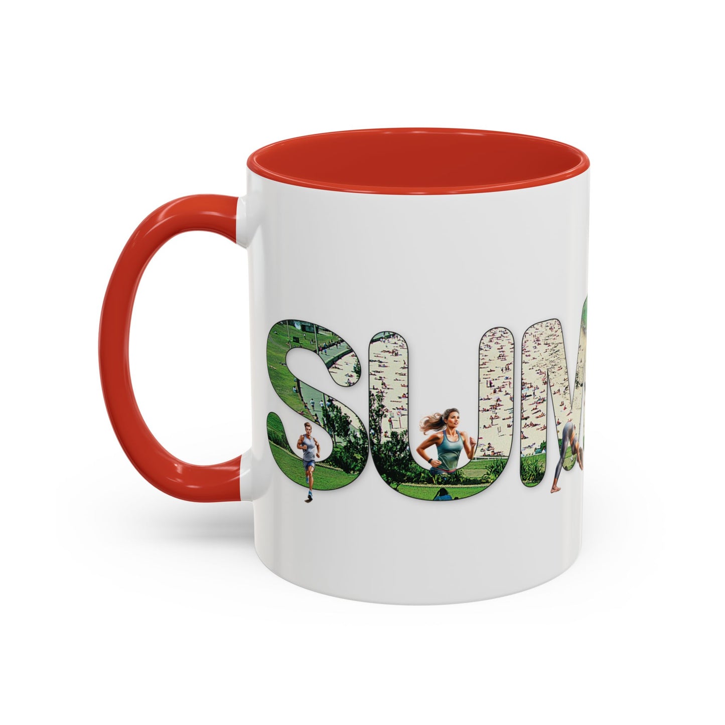 Summer Vibes Accent Coffee Mug - 11oz & 15oz - Perfect for Beach Lovers