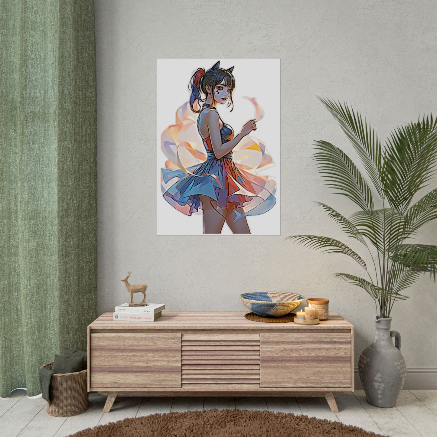 ✨Moonlit Grace: Anime Catgirl Aura for Casual Wear, Posters, Mugs and much more - Vibrant Art Print, Aesthetic Wall Decor, Stylish Home Decor, Unique Gift, Anime Inspired Art, Perfect for Any Room