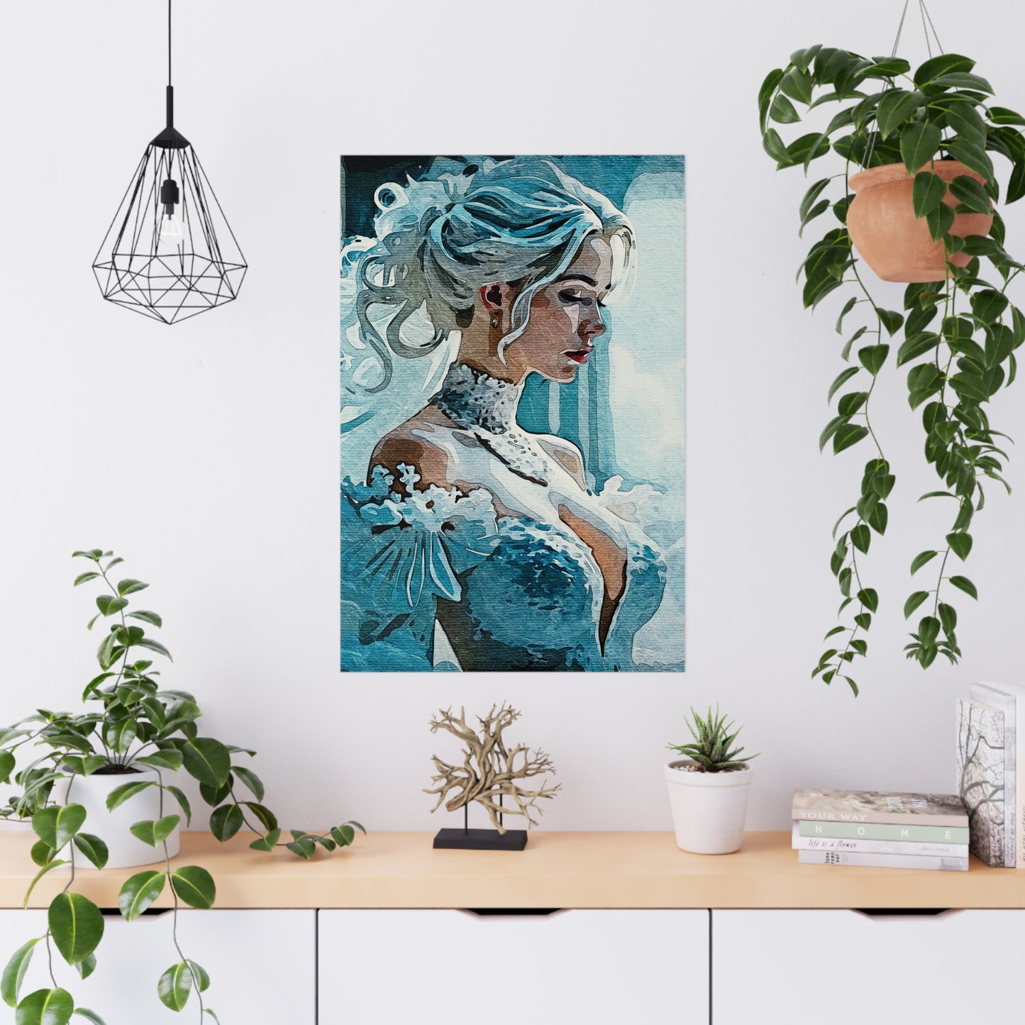 Radiant Empowerment – Elegance That Commands Light ⚡👑 - Elegant Matte Poster Art Print, Home Decor, Wall Art, Gift for Her, Modern Decor, Bedroom Aesthetic