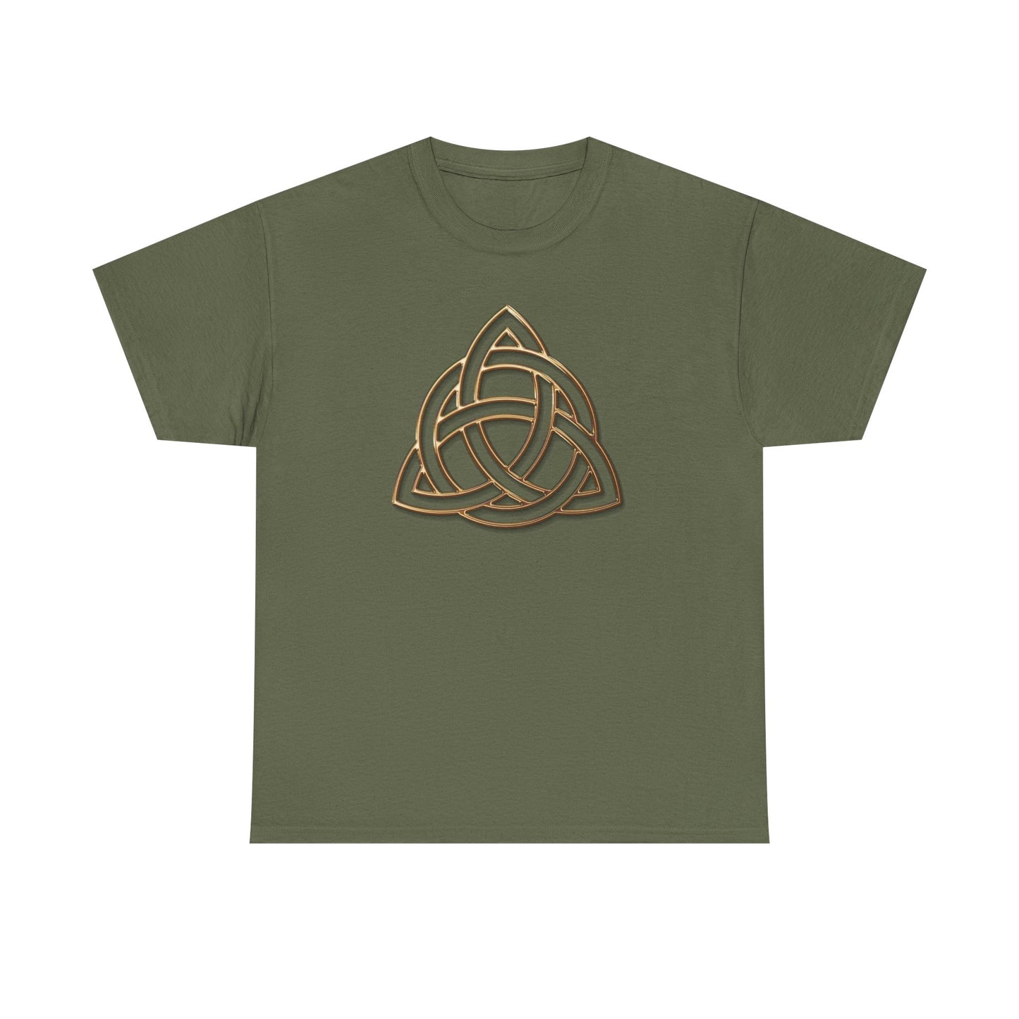 Triquetra, Celtic Trinity Knot, [Large Symbol] Unisex Heavy Cotton Tee - Soft & Durable T-Shirt for Everyday Wear