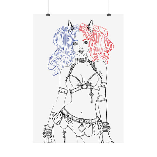 Stylish Anime, Manga, Cosplay, Kawaii, RPG Style Art Print: Trendy Illustrated Poster for Home Decor, Wall Art, Unique Gift, Collectible Artwork, Fashion-Inspired Decoration