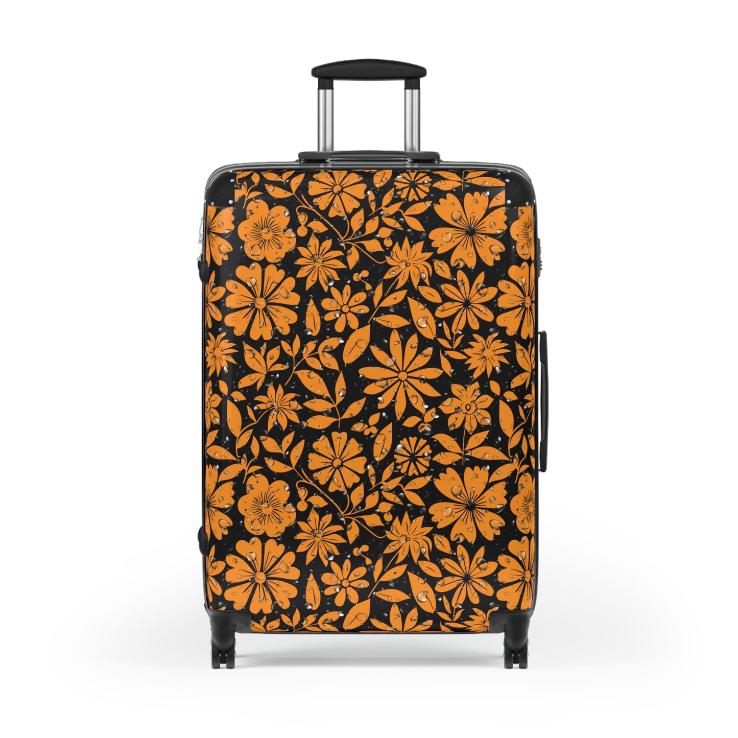 Orange Flower Design Suitcase