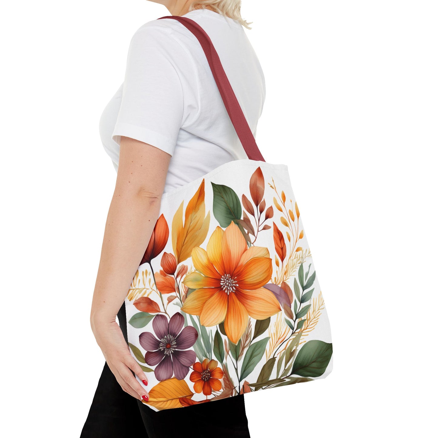 Boho Flowers 2 Tote Bag - Retro Vintage Style