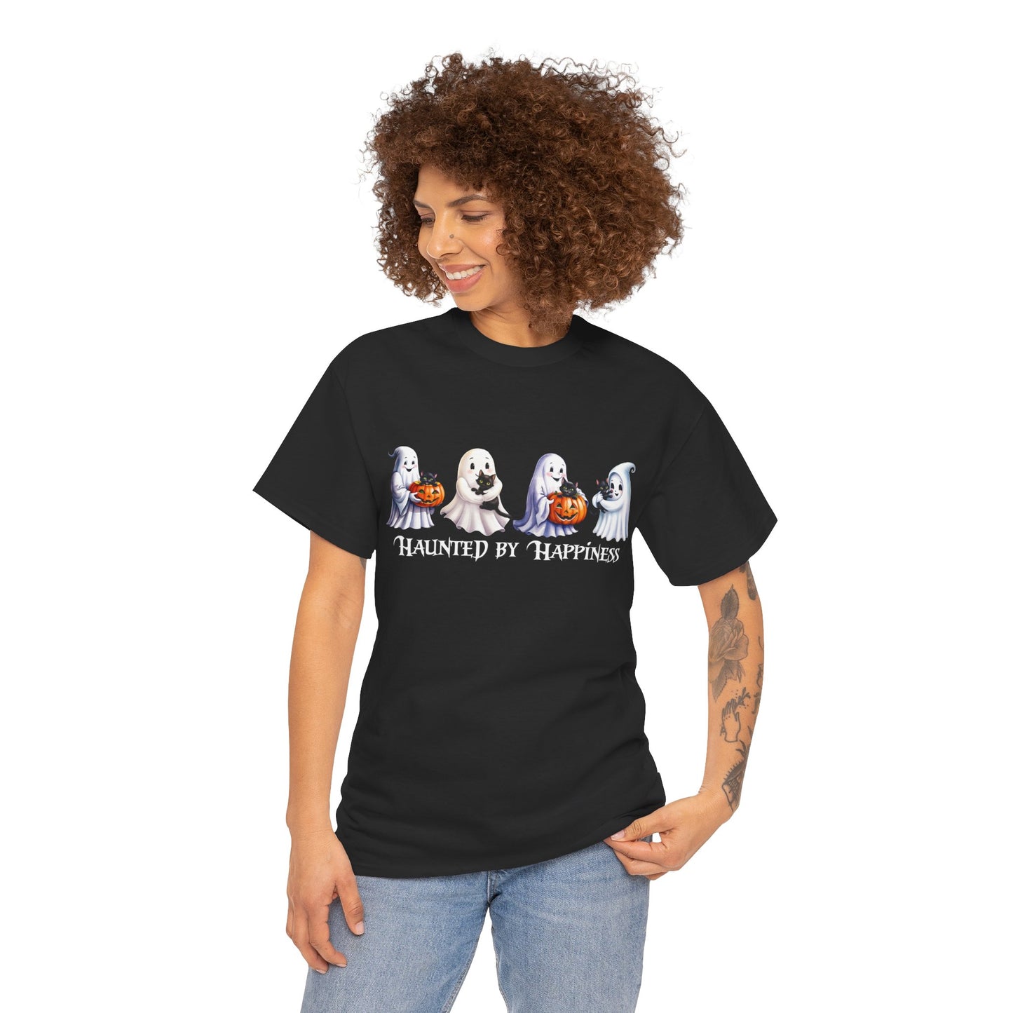 👻 Haunted by Happiness: Ghosts of Joy and Candy - Halloween Ghosts Unisex Heavy Cotton Tee, Spooky Shirt, Fall Fashion, Halloween Costume, Cat Lovers Gift, Trick or Treat T-shirt, Cute [...]
