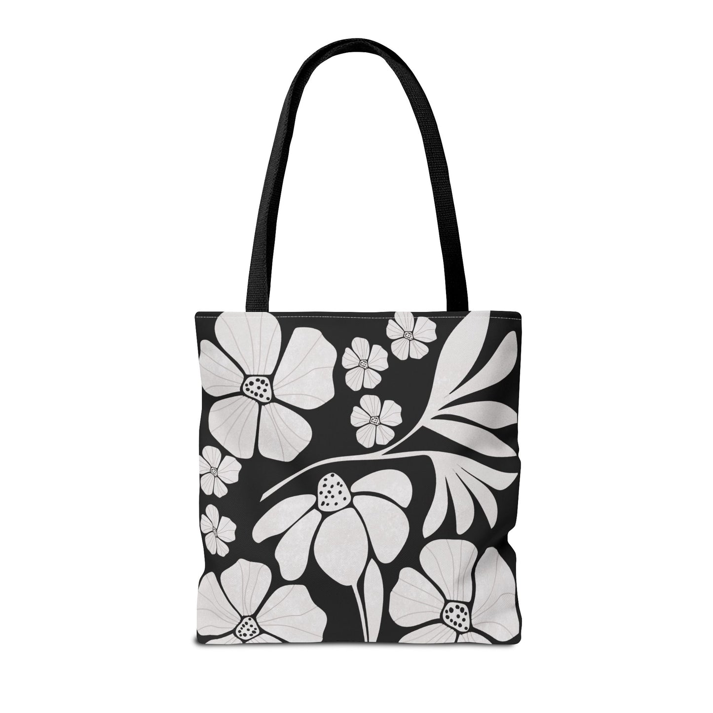 Boho Flowers Tote Bag - Retro Vintage Style