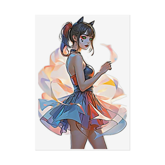 ✨Moonlit Grace: Anime Catgirl Aura for Casual Wear, Posters, Mugs and much more - Vibrant Art Print, Aesthetic Wall Decor, Stylish Home Decor, Unique Gift, Anime Inspired Art, Perfect for Any Room