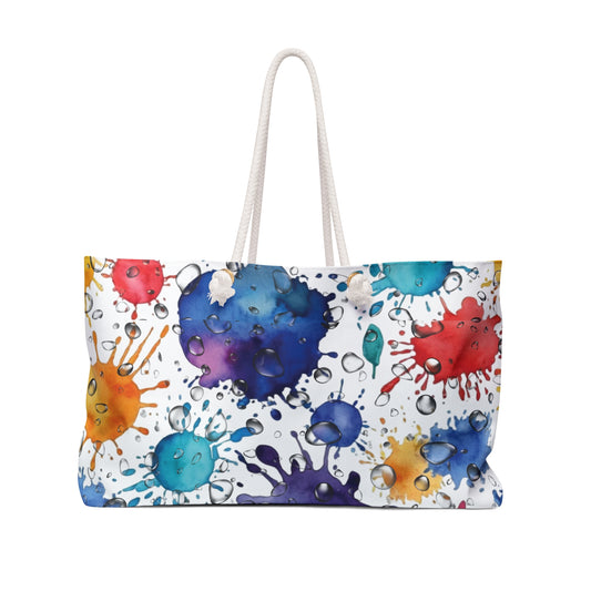 A splash of Color - Colorful Abstract Art Weekender Bag