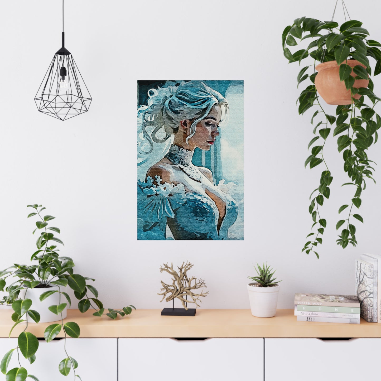 Radiant Empowerment – Elegance That Commands Light ⚡👑 - Elegant Matte Poster Art Print, Home Decor, Wall Art, Gift for Her, Modern Decor, Bedroom Aesthetic