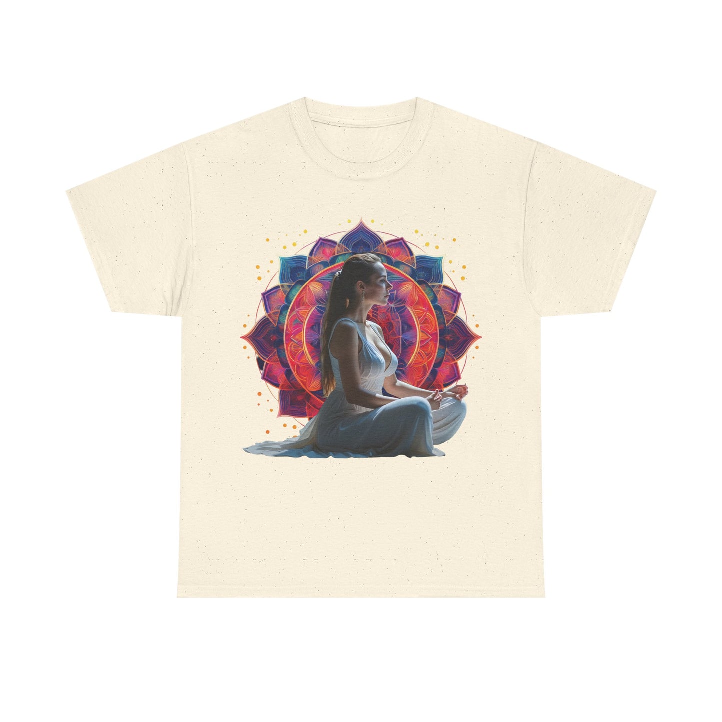 Meditation Vibe Unisex Heavy Cotton Tee - Mindfulness Shirt, Yoga Apparel, Spiritual Gift, Chakra Design, Zen Fashion