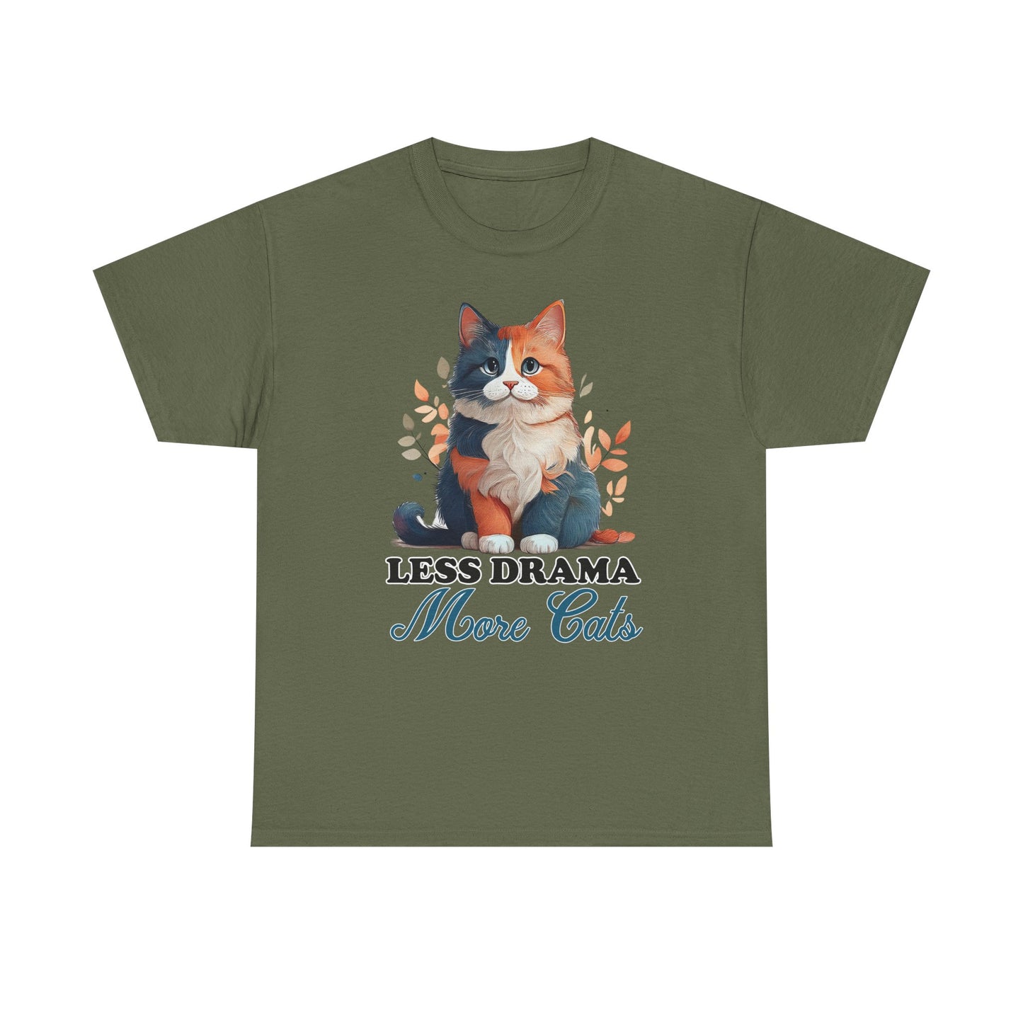 Less Drama, More Cats – Purrfect Peace in Style 🐾✨ - Unisex Cat Lover Tee - Less Drama More Cats, Cute Animal Shirt, Gifts for Cat Owners, Animal Lover Apparel, Funny Pet Tee
