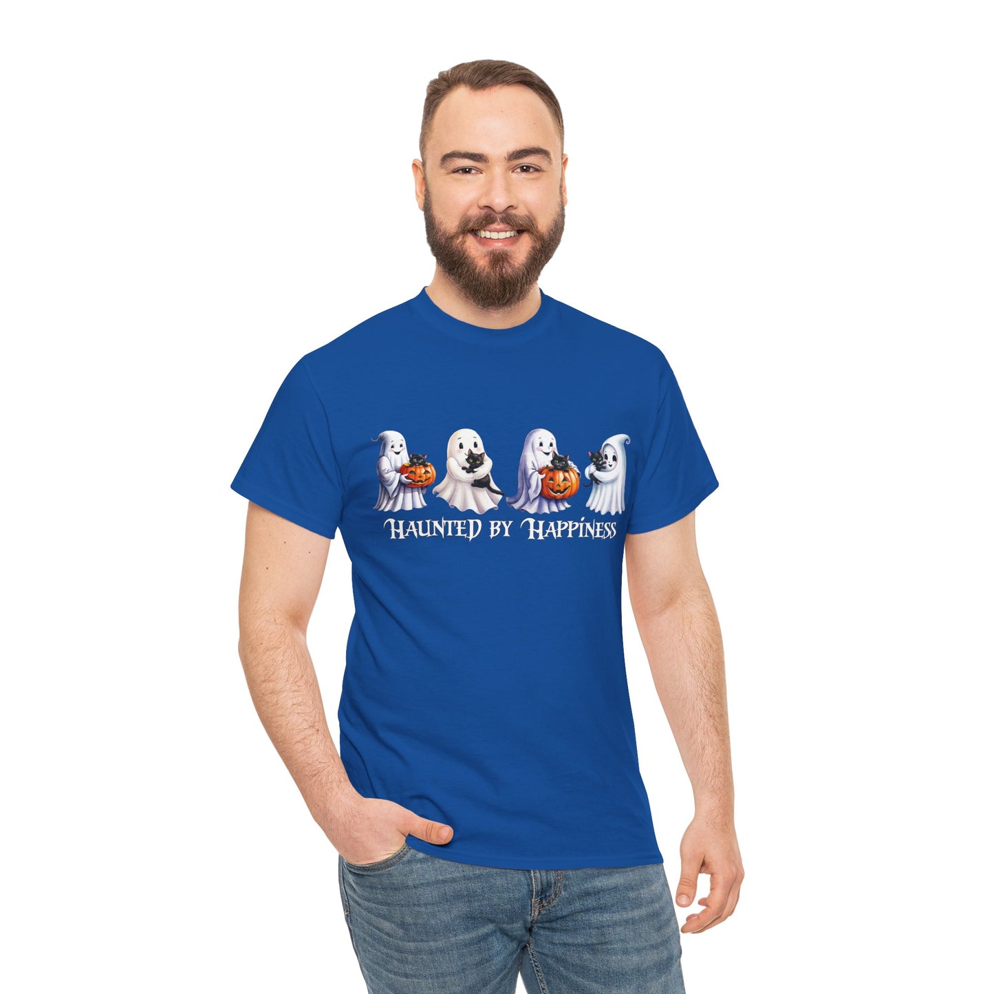 👻 Haunted by Happiness: Ghosts of Joy and Candy - Halloween Ghosts Unisex Heavy Cotton Tee, Spooky Shirt, Fall Fashion, Halloween Costume, Cat Lovers Gift, Trick or Treat T-shirt, Cute [...]