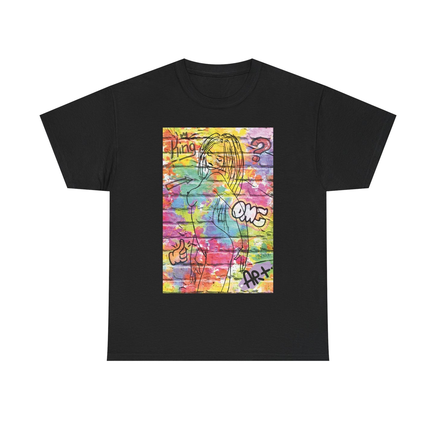 Vibrant Graffiti Muse – Bold Pop Art of Color, Confidence, and Free-Spirited Urban Expression - Colorful Artistic Unisex Tee, Vibrant Cotton T-Shirt for Art Lovers, Unique Casual Wear, Gift for Friends, Summer Fashion