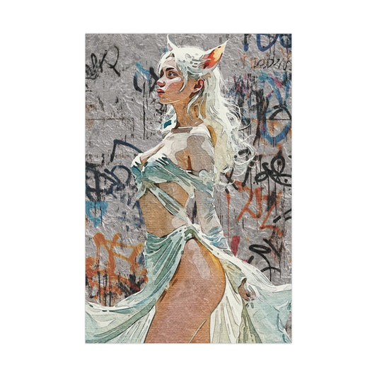 Urban Elf – Empower Your Walls with Vivid Street Art Poster - Artistic Matte Poster Print - Urban Fantasy Decor, Wall Art for Home, Gift for Anime Lovers, Unique Room Aesthetic