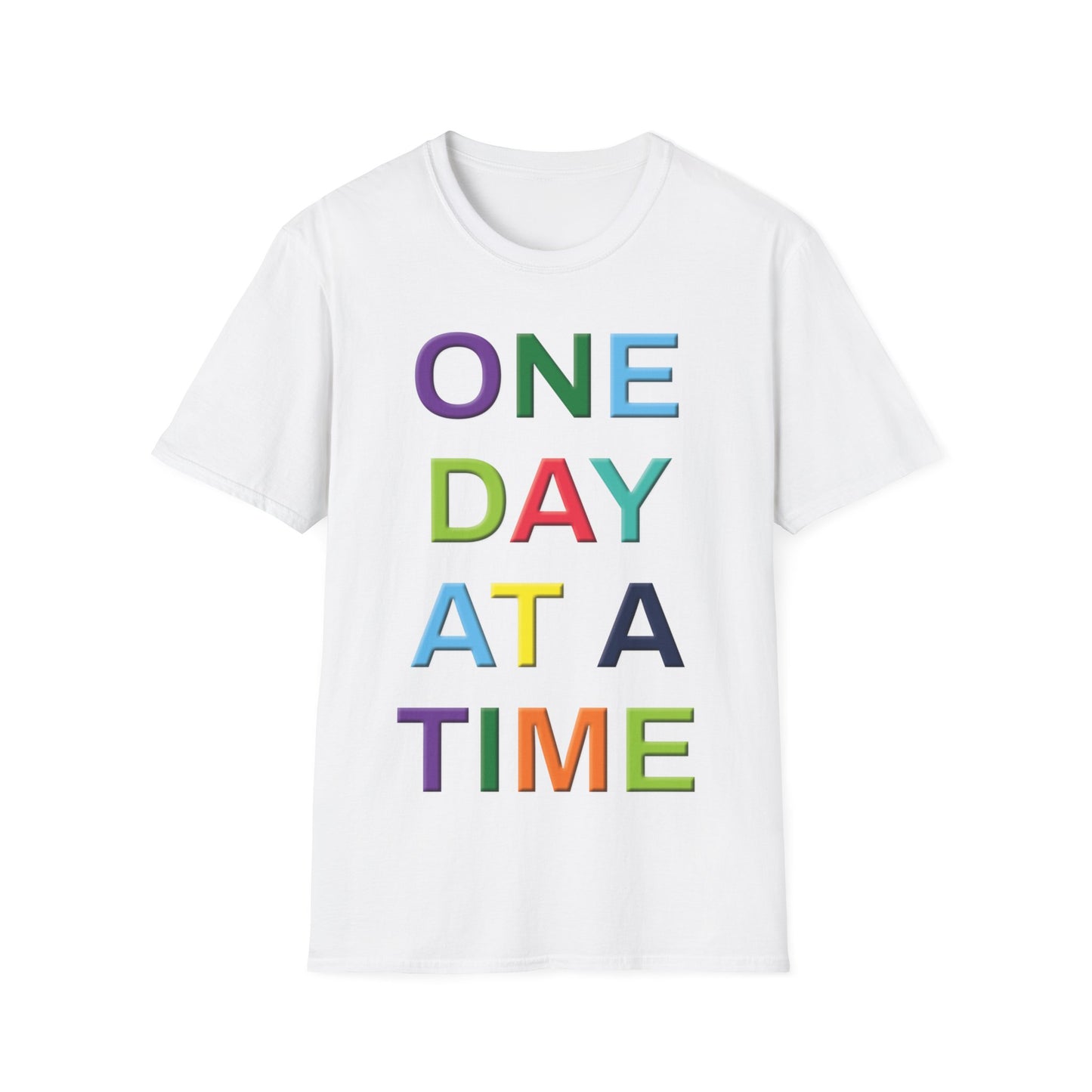 Motivational Quote T-Shirt | One Day at a Time | Unisex Inspirational Tee | Gift for Friends | Casual Wear