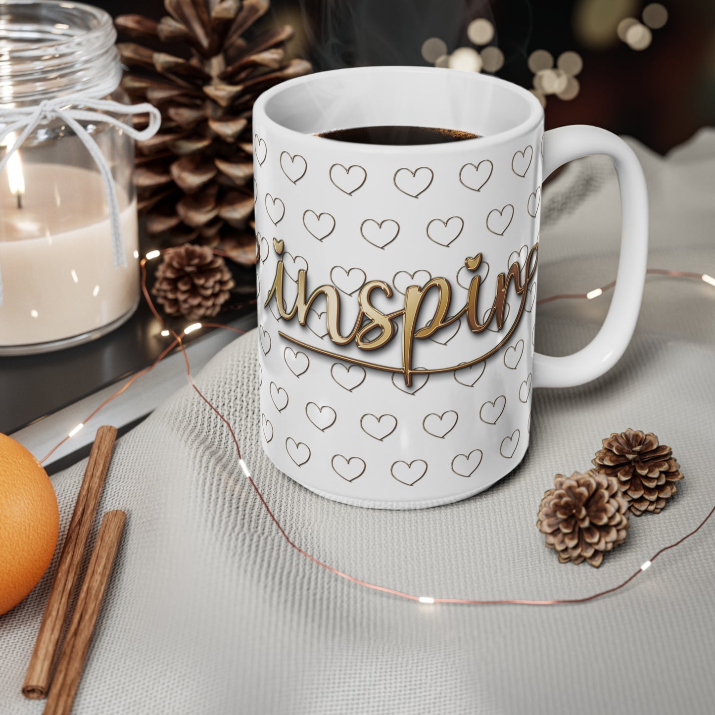 'Inspire 2' Inspirational Ceramic Coffee Cups - Motivational Mug 11oz & 15oz