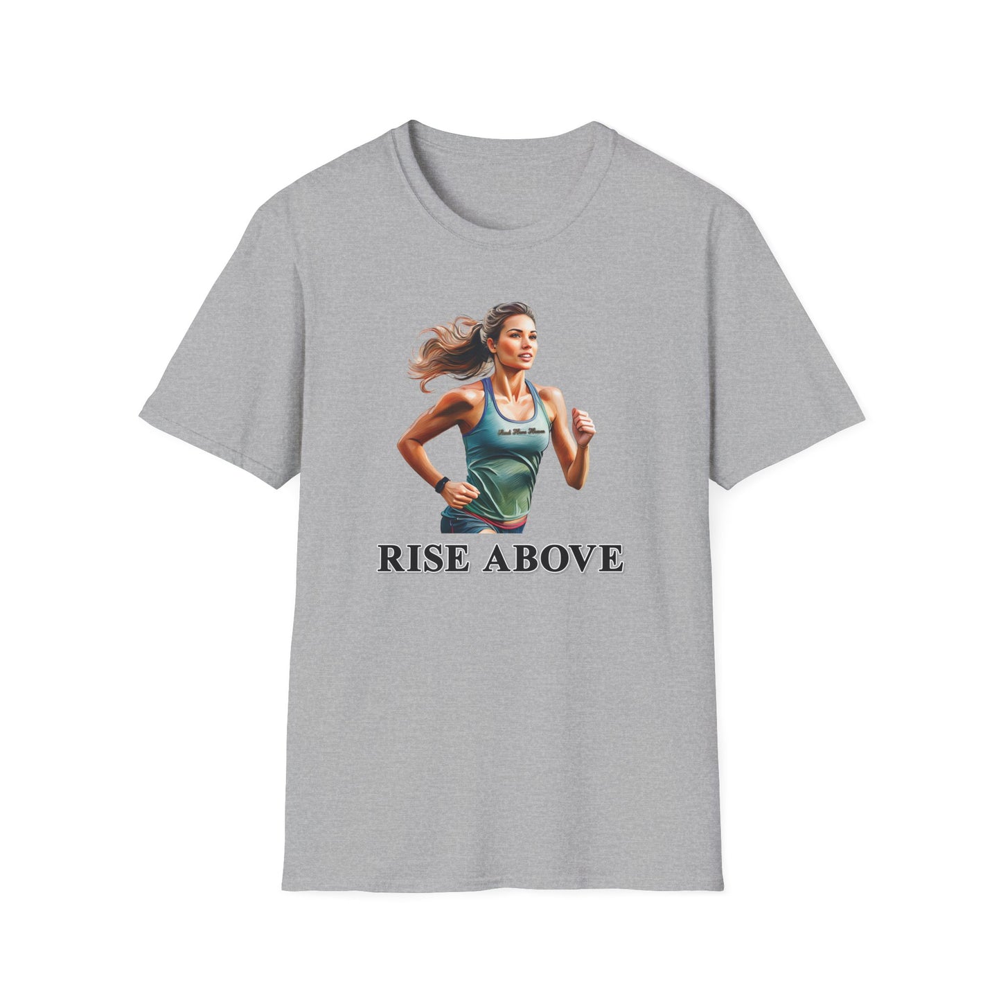 'Rise Above' Inspirational Unisex Softstyle T-Shirt
