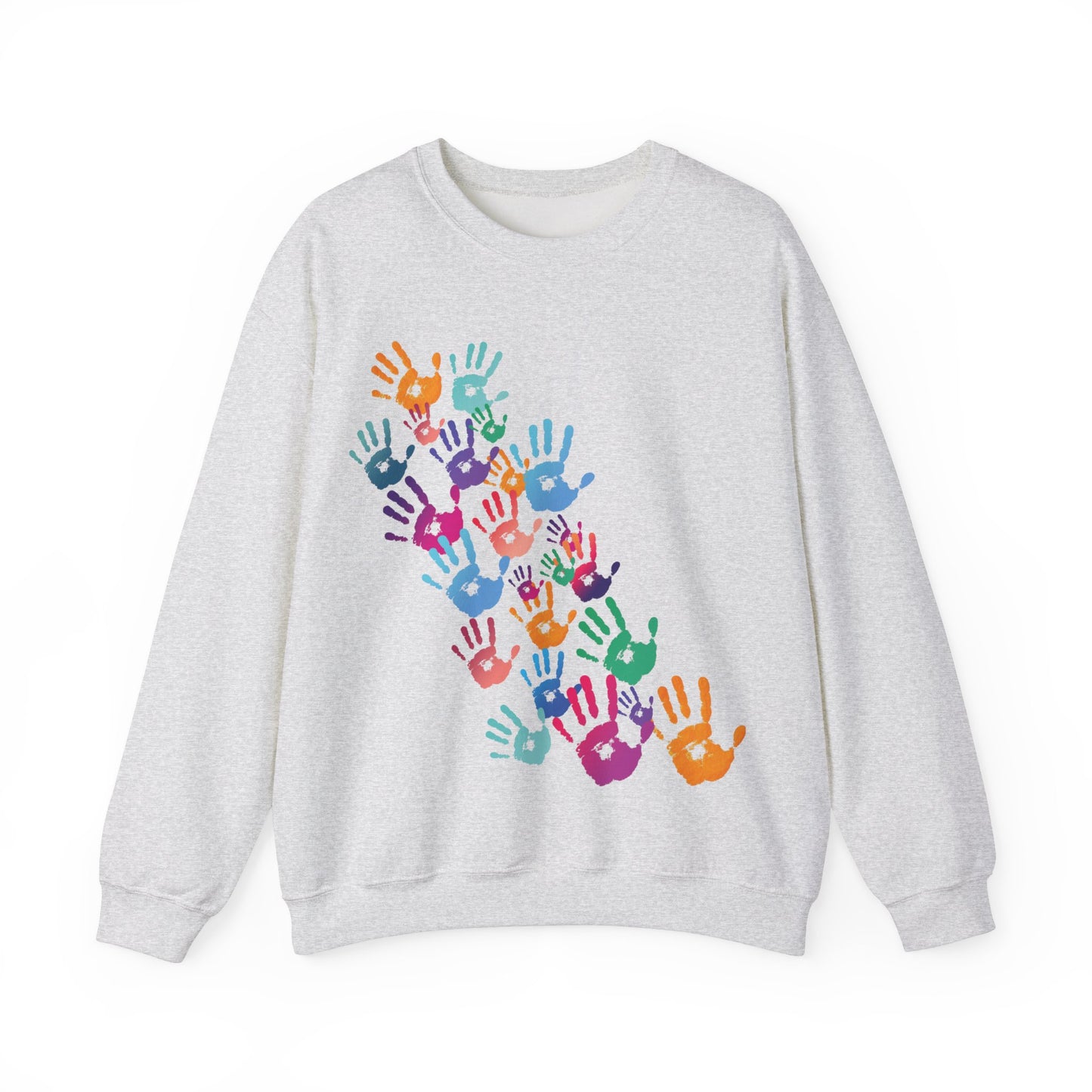 Colorful Handprints Unisex Heavy Blend™ Crewneck Sweatshirt