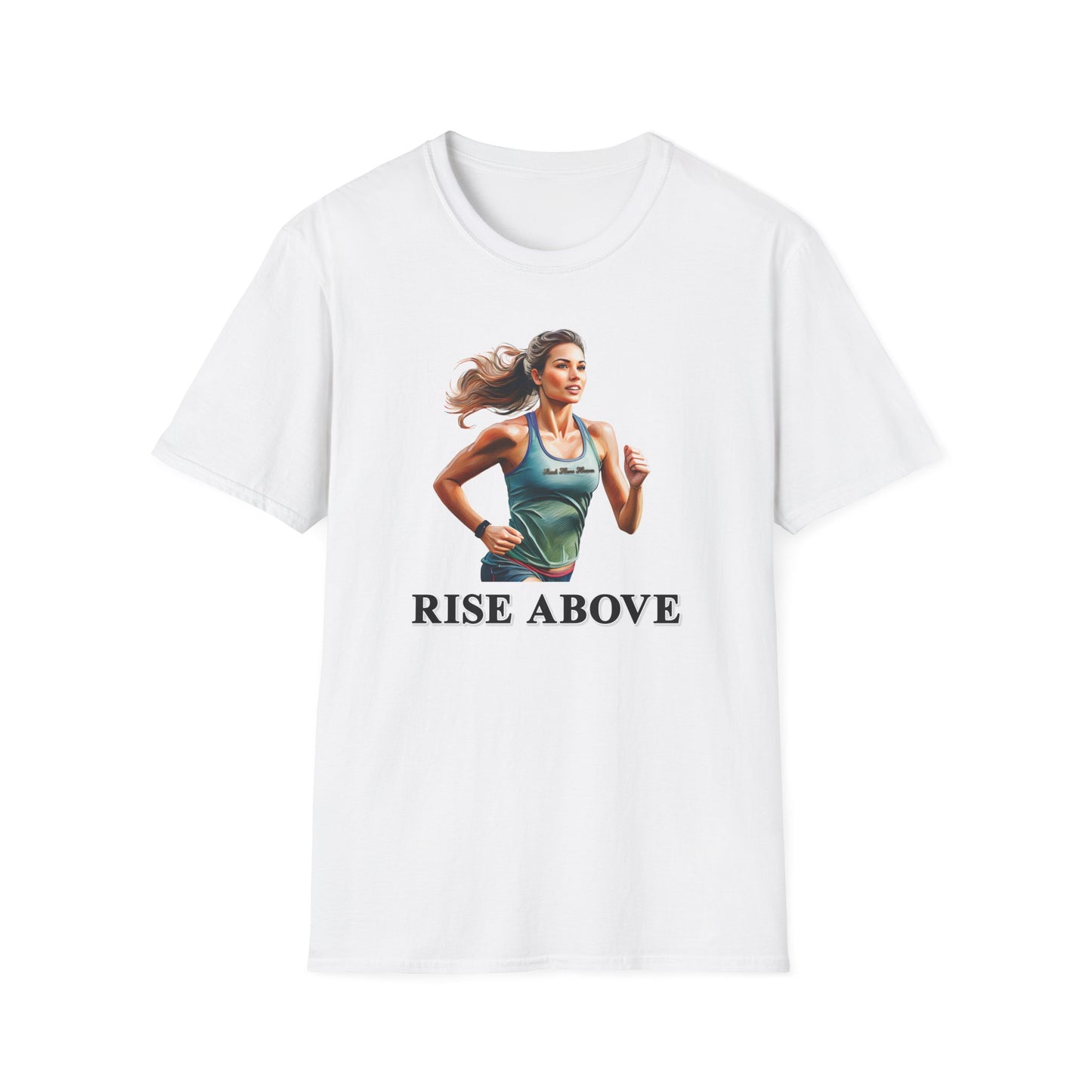 'Rise Above' Inspirational Unisex Softstyle T-Shirt