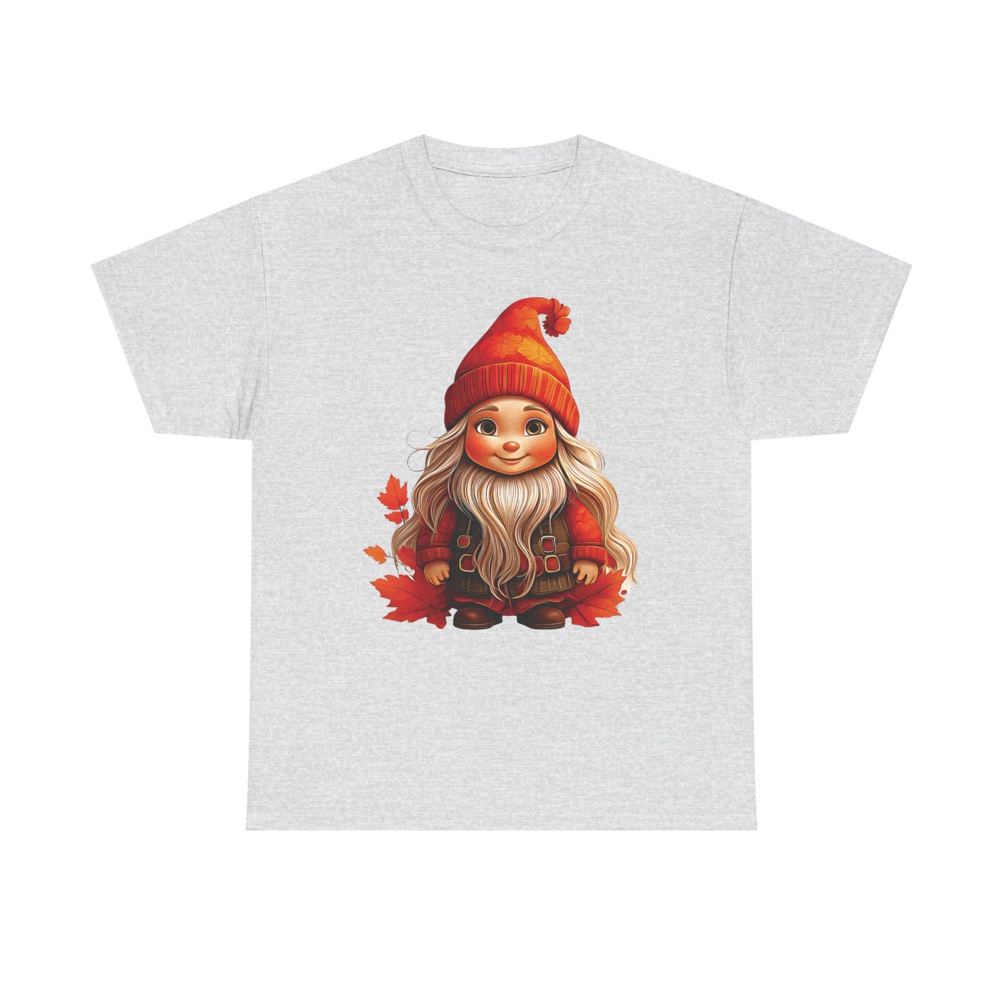 Autumn Gnome Magic – Cozy Whimsy in Every Leaf - Autumn-Themed Gnome Tee, Cozy Fall Shirt, Seasonal Apparel for Halloween, Thanksgiving, and Everyday Wear