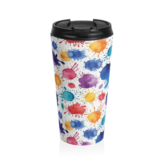 Travel Mug - Splash of Colors - Colorful Art