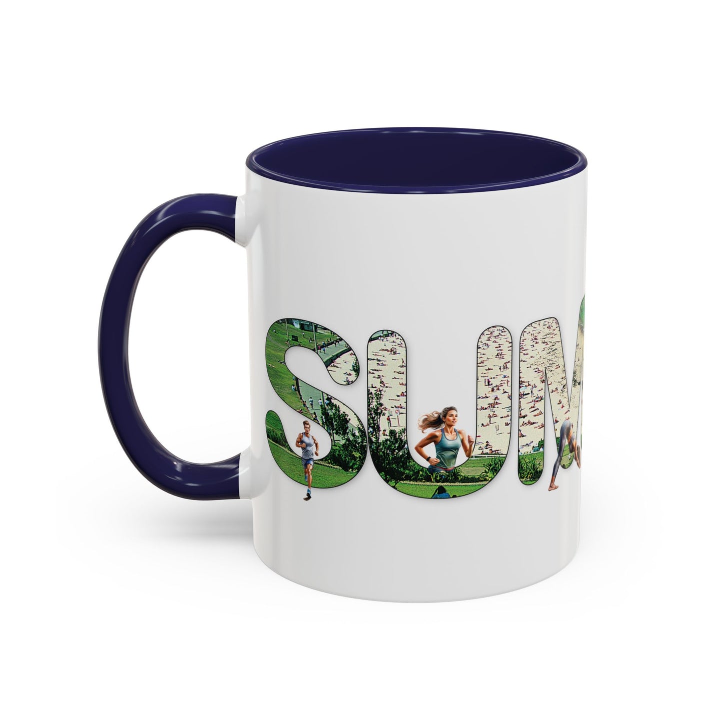 Summer Vibes Accent Coffee Mug - 11oz & 15oz - Perfect for Beach Lovers