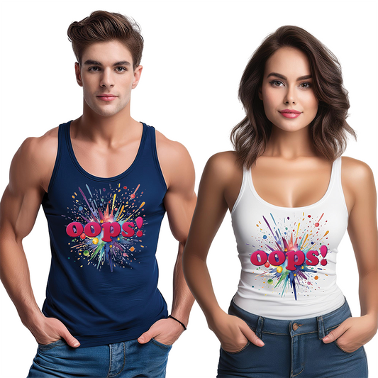 Unisex Jersey Tank - Oops! Bursting with Fun Tank Tops