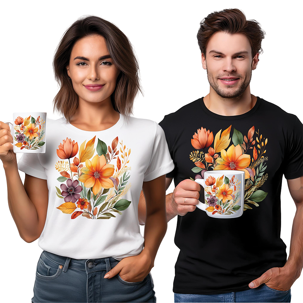 Bloom with Courage Floral Design -  Floral Tee