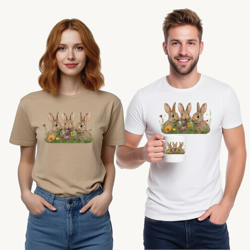 Easter - Unisex Tee - Bunnies Easter Design