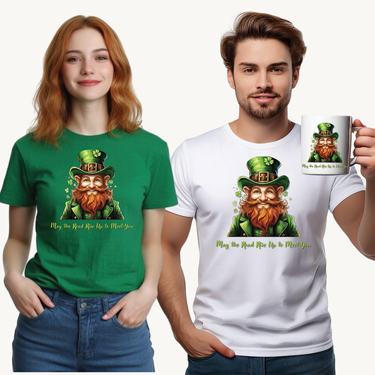 May the Road Rise Up to Meet You - Unisex Tee - Irish, St Patrick's Day