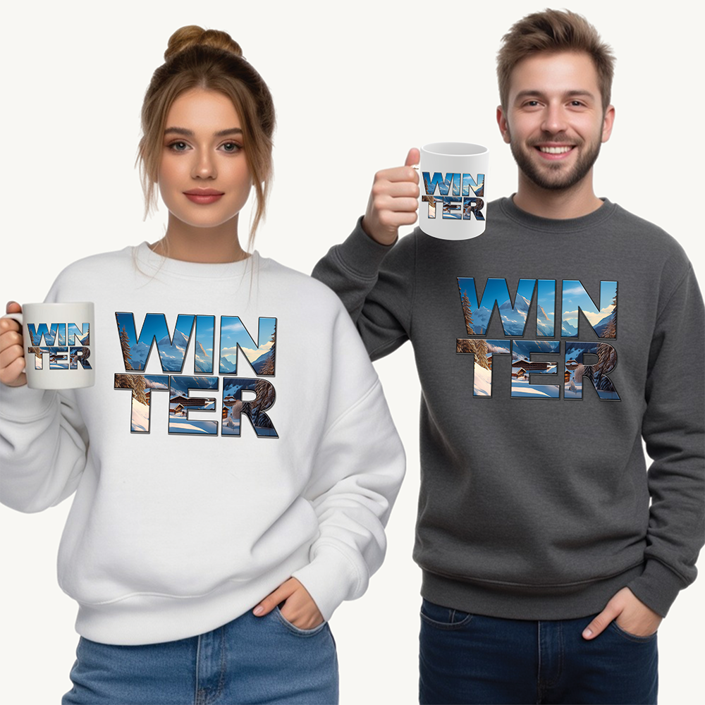 Winter Graphic Crewneck Sweatshirt