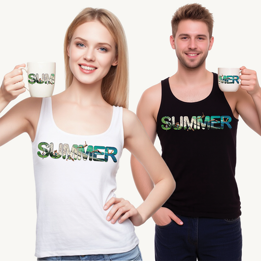 Summer Vibes Unisex Tank Top - Perfect for Beach Days and Casual Outings