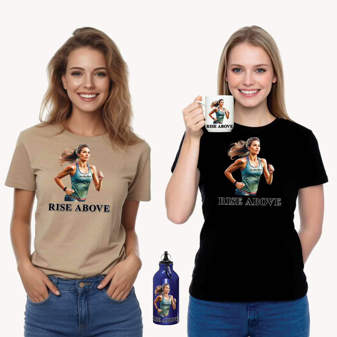 'Rise Above' Inspirational Unisex Softstyle T-Shirt