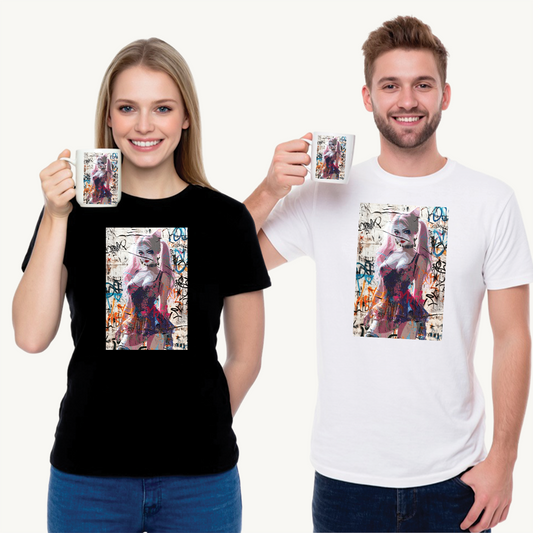 Softstyle T-Shirt - Pastel Punk Urban Graffiti Siren Design
