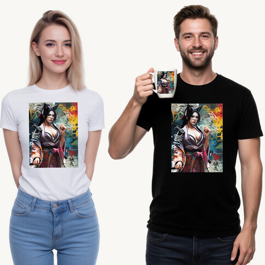 Graffiti Warrior Cat Women T-Shirt