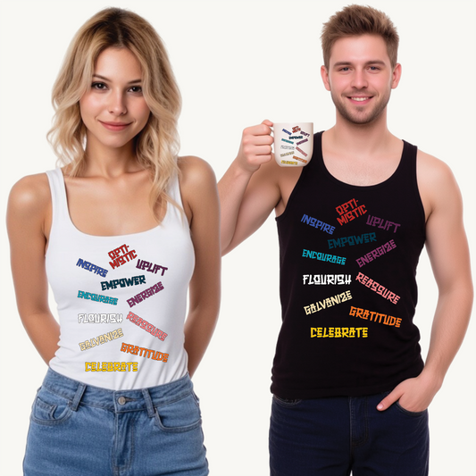 Empowerment Affirmation Tank Top, Positive Vibe Unisex Tank, Inspirational Gift, Summer Activewear, Motivational Apparel