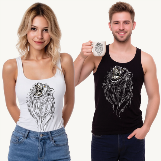 Roaring Lion Unisex Tank Top | Perfect for Summer, Music Festivals, Yoga, Beach Days, or Nature Lovers