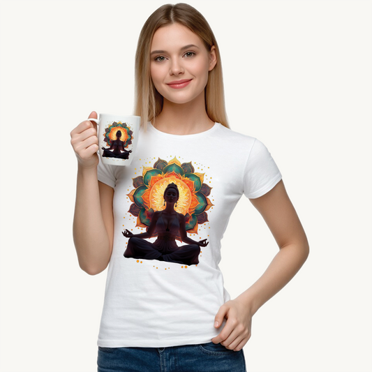 Mandala Sunburst Tee - Yoga, Mindfulness, Meditation