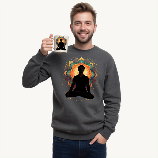 Zen Buddha Sweatshirt - Relaxation Gift, Meditation Apparel, Cozy Layer, Yoga  Shirt, Spiritual Fashion, Mindfulness Outfit