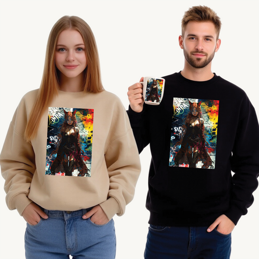 Vibrant Grafitti Art Crewneck Sweatshirt, Unisex Streetwear, Cozy Graphic Sweatshirt for Art Lovers, Perfect Gift for him/her/Teens, [...]