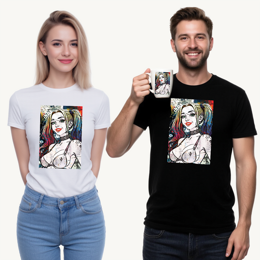 Rebel Radiance: Bold Beauty, Street Soul — Wear or Display Your Fierce, Fearless Expression - Harley-Inspired Graphic Tee, Streetwear T-Shirt, Edgy Casual Outfit, Gift for Comics Lovers, Art Inspired Apparel